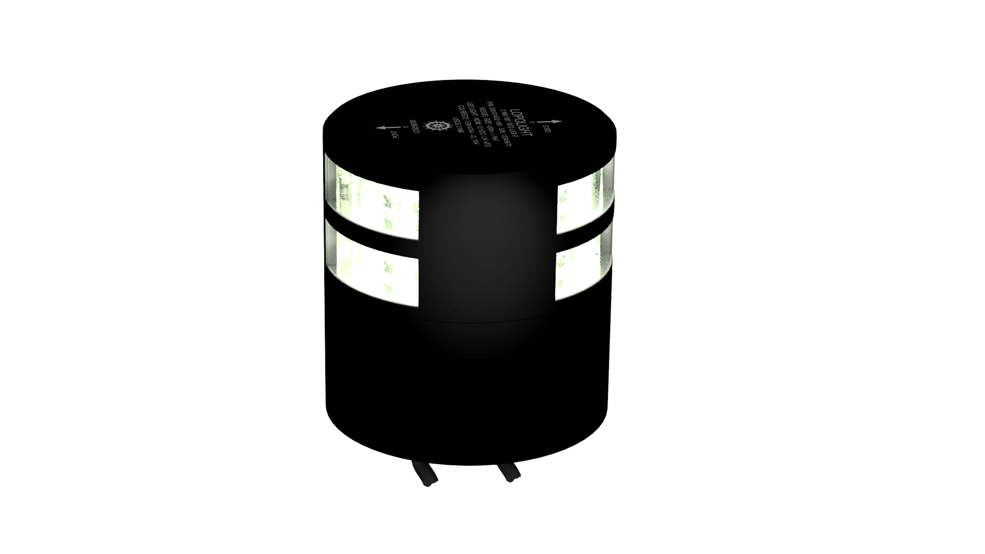 3nm 180° White, Double, black anodized